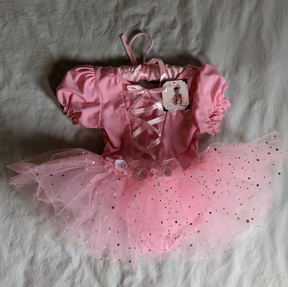 Pink Glitter Leotard and Tutu